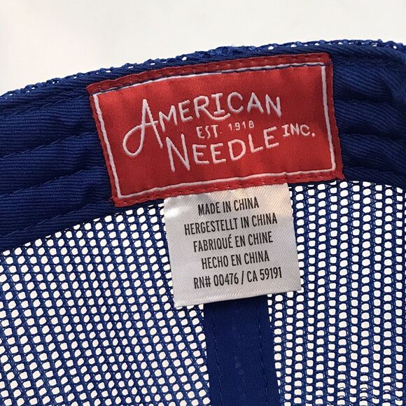 Vintage American Needle USA Flag Cap Snapback Mesh Rubber Patch Foam Front Hat - Picture 9 of 9